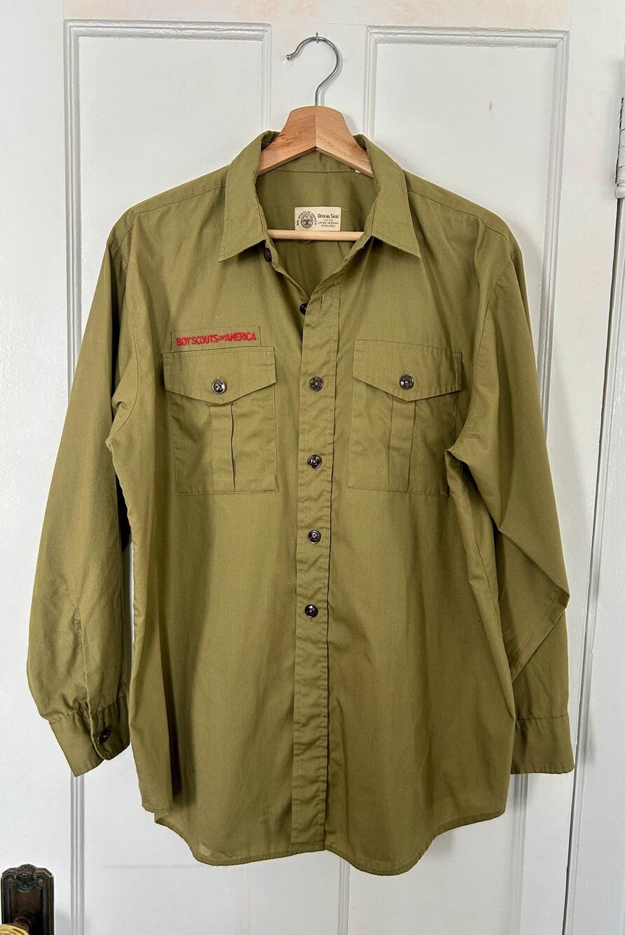 Vintage 1970s Boy Scouts Union Made Long Sleeve Shirt | Work Wear Nostalgia